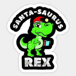 Christmas Kids Gift Santa Dinosaur Santa-Saurus Rex Sticker